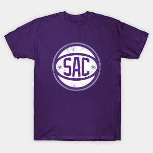 Sacramento Retro Ball - Purple T-Shirt